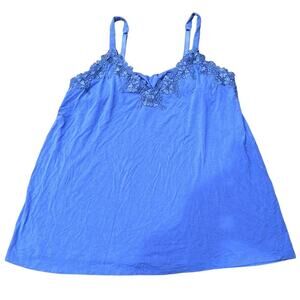 Soma Women's Embroidered Soft Support Sleep Cami Blue Size M